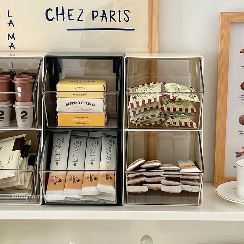 Pudełko do przechowywania kapsułek kawy Pyłoszczelny organizer na torebki kawy i herbaty Organizer na biurko Artykuły piśmiennicze Półka do przechowywania kosmetyków