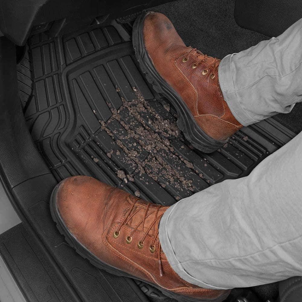 MICHELIN Rubber Floor Mats Set of 4 Black All Season All Weather