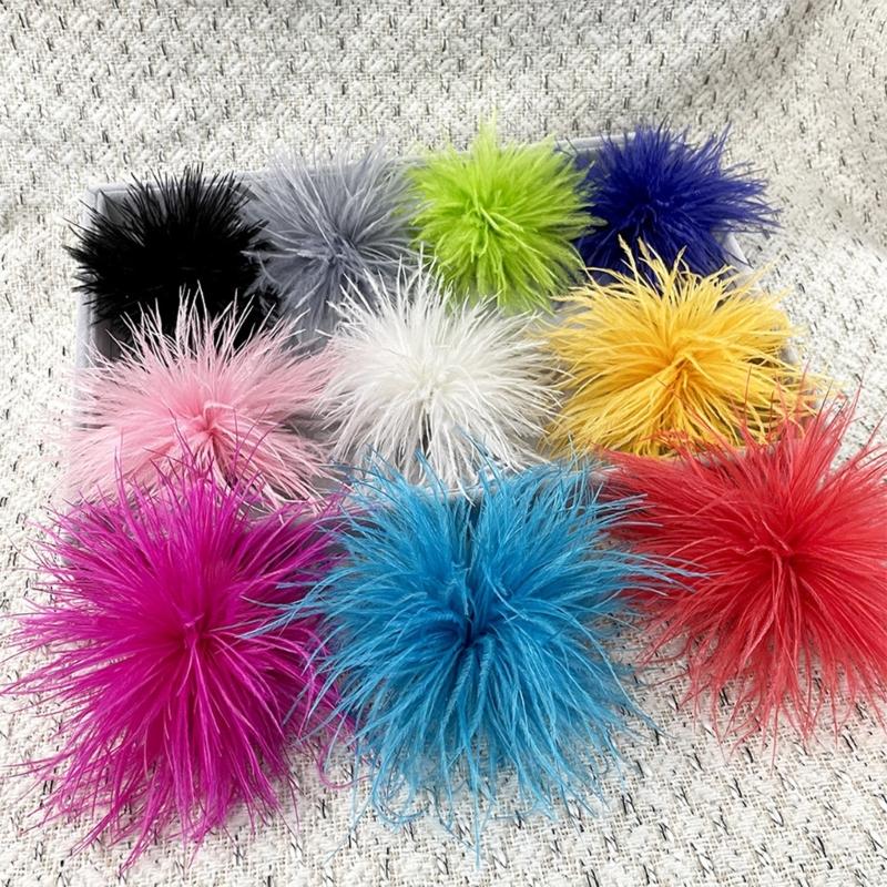 Feather Brooch Scarf Clip Brooches Lapel Pins Dress Accessories Ostrich Feather Material Corsage Pin Feather Lapel Pins