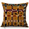 African Nation Style Cushion Cover, Culture Art Pattern, Exotic Cotton Linen, Car Sofa Pillow Case