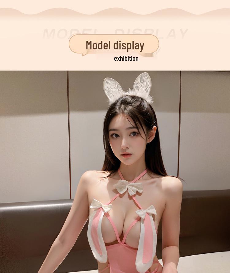 Sexy Bunny Girl Cosplay Dessous: Fantasy Cutout Temptation Einteiler