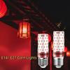 Red Color E14/ E27 Corn Lights High Brightness Energy Saving LED Corn Bulbs No Flicker Replace New Year Lantern Light Bulb