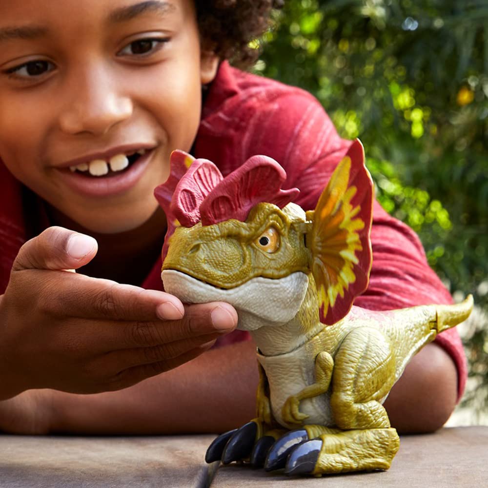 Mattel Jurassic The New Ruler Rampaging Baby Dilophosaurus GWY56 World - [Ages 4+]