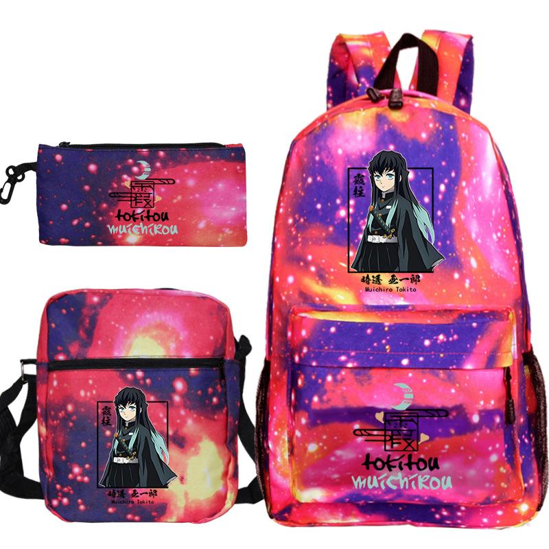Demon Slayer Ghost Annihilation Blade Primary School Bag New Pencil Case Stationery Set