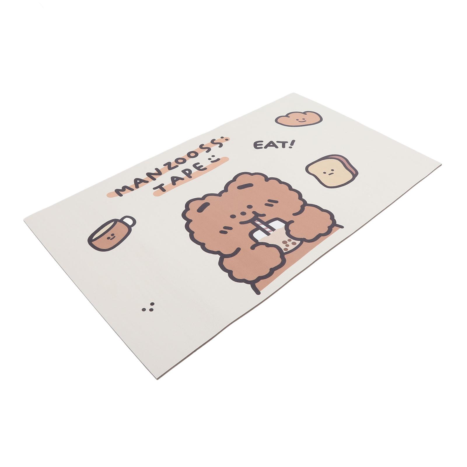 

Pet Feeding Mat Absorbent Quick Drying Antislip Easy To Clean Stain Resistant Cat Bowl Mat for Dogs Cats Brown