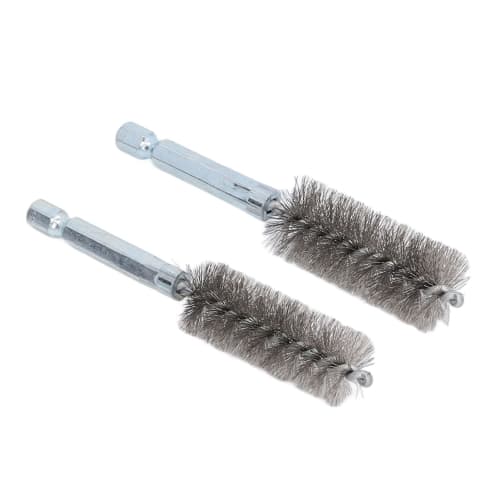 Drill Brush, Hex Shank Screw Cleaning, Polishing, Rust Removal, Bore Brush, Wire Brush, Cleaning Brush, Set of 6 (Steel Wire, Silver)