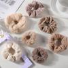 7Pcs/Set Ponytail Holder Hair Accessories Hair Scrunchies Solid Color Velvet for Girls Women Hair Band