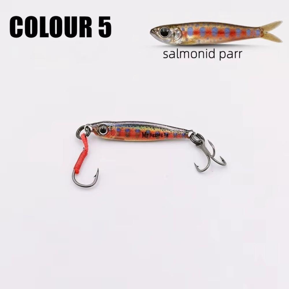 3D Bionics Design Micro Jigging Baits Sequin Finish Micro Fishing Lure Stream Fishing