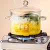 ZISIZ Transparent Glass Cooking Pot with Lid