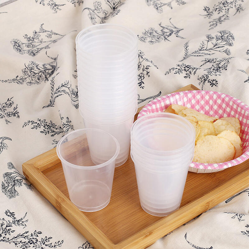 1 Set of 20 Basic Reusable Transparent Cups