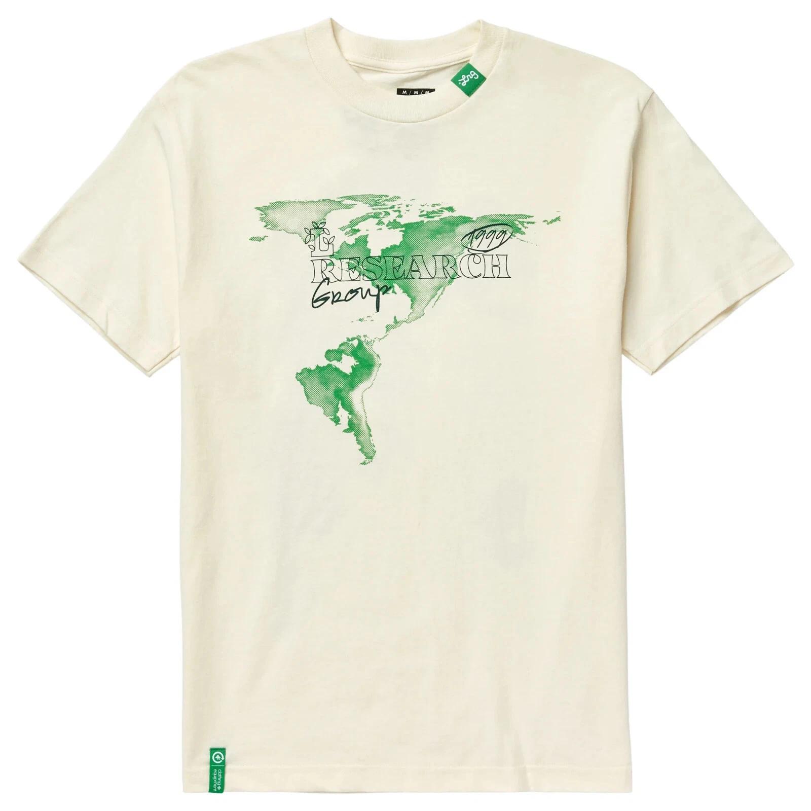 Lifted Research Group LRG Mens Research Respect Repeat Cream Shirt NWT Small L