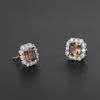 FFGems New Design Created Zultanite Stud Earrings Silver Square Stone Color Change Fine Jewelry For Women Girl Party Gift