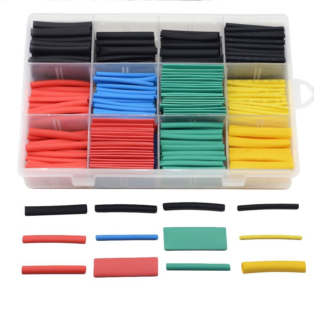 127/530Pcs Polyolefin Material Heat Shrink Tubing Sleeves Wire Shrinking Wrap  Electrical Connection