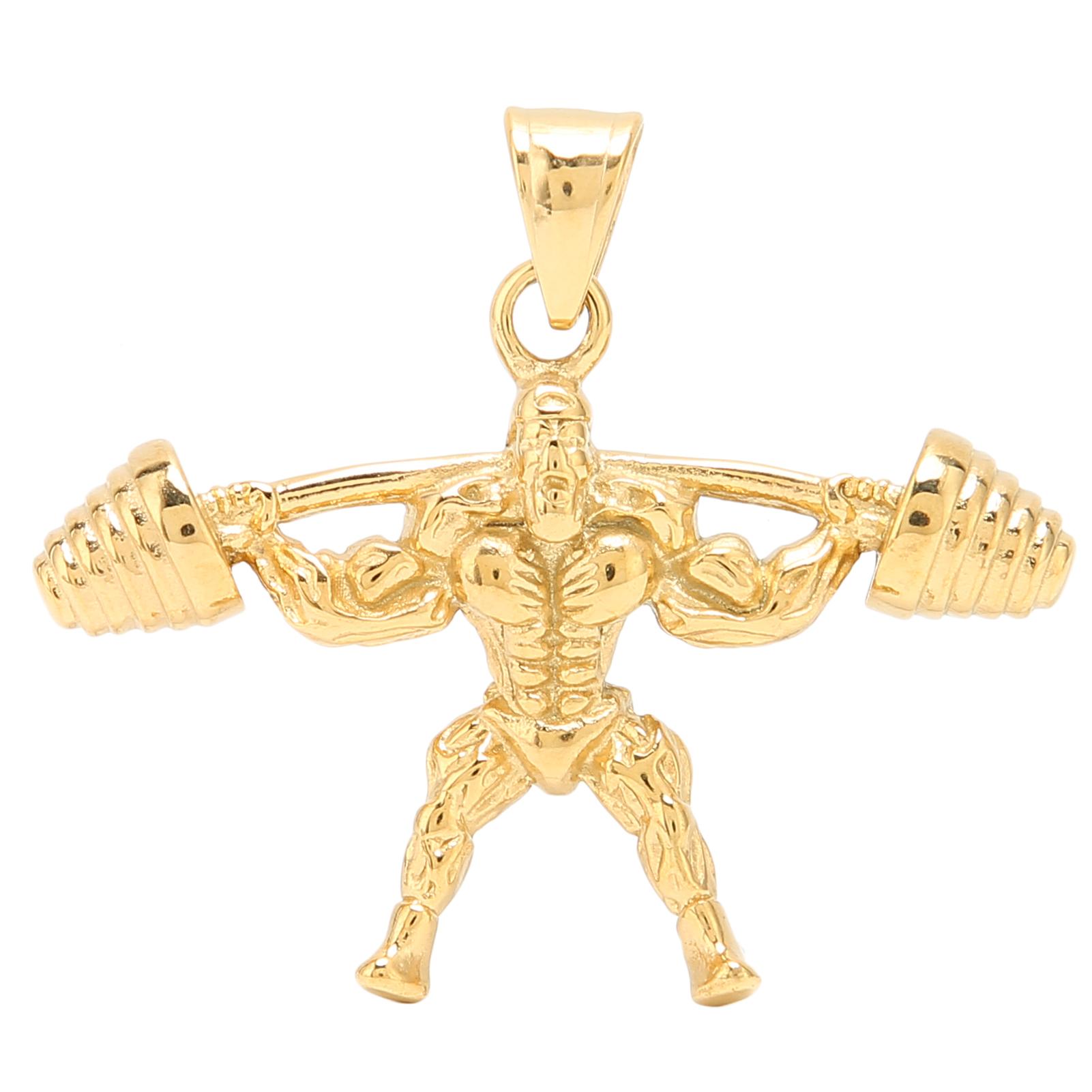 

Застежки-молнии из титановой стали в форме штангиста, подвески, аксессуары для одежды для пожилых людей Gold