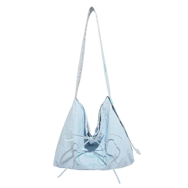 Nylon Letter Tote Bag For Leisure Travel With Spacious Design And Urban Fashion