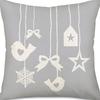 Christmas Snowman Bell Pillowcase Living Room Bedroom Bed Backrest Cushion Home Festive Atmosphere Decoration Backrest