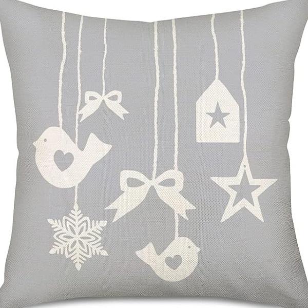 Christmas Snowman Bell Pillowcase Living Room Bedroom Bed Backrest Cushion Home Festive Atmosphere Decoration Backrest