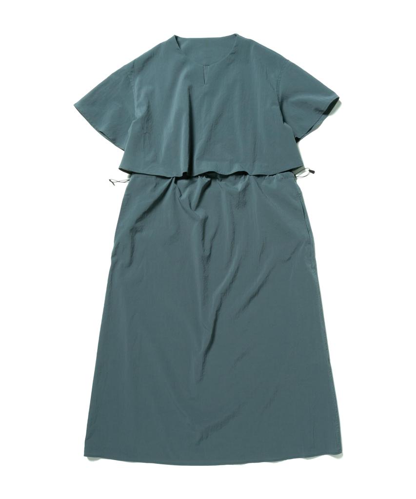 Breathable Quick Dry Dress Tops Dress Short Sleeve BLUE 2 [Snow Peak] SH-25SW001 One-piece Women's