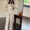 Sports and leisure two-piece set hooded sweater jacket women's spring wide-leg pants trousers new fashion suit