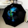 Fc Everton Crest Design Automatic Folding Umbrella - 8-Rib Travel Umbrella with Auto Open/Close & Portable Gifts for Holidays or Birthdays