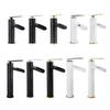 Antique Basin Faucets Waterfall Faucet Bathroom Black Sink Taps Single Lever Hot and Cold Water Mixer Taps Black White
