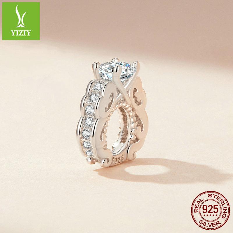 Wedding Series S925 Silver Wedding Ring Beads, Exquisite And Luxurious Girlfriend Diy Bracelet Beads