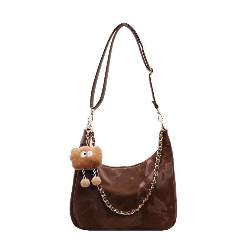 

Large Capacity Bag Women s New Fashion Versatile Casual Shoulder Bag Student Commuter Messenger Tote Bag Small темно-коричневого