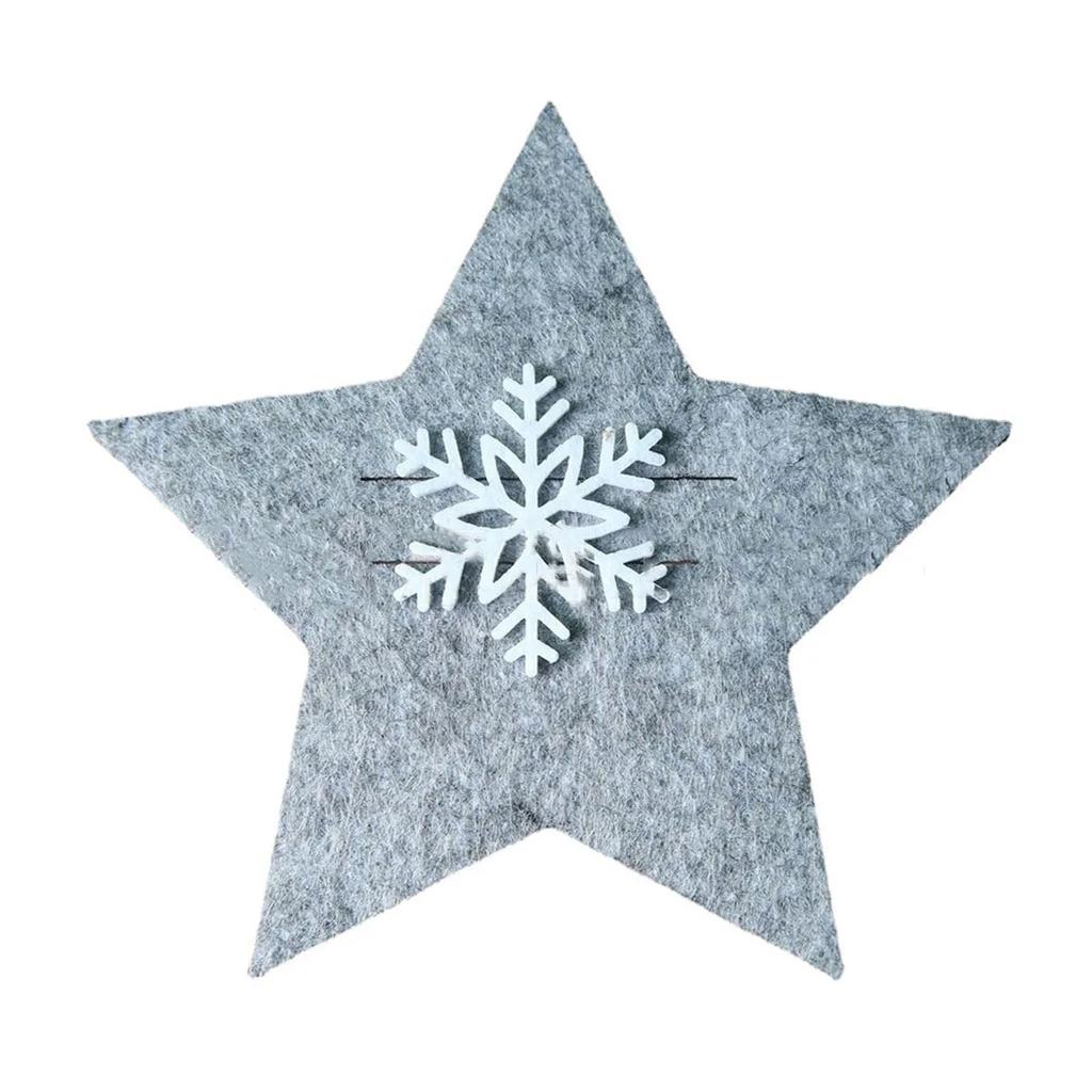 Star Tree Elk Design Cutlery Holder Christmas Knife Fork Pocket Bag Utensil Cover for Holiday Table Decoration