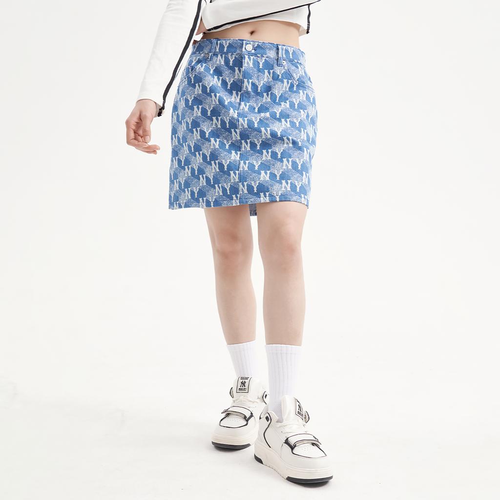 New MLB New York Yankees Casual Short Skirts Women's Sky Blue 3FDSM0333-50SBL