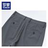 ROMON Men's Business Casual Straight-Leg Commuter Trousers