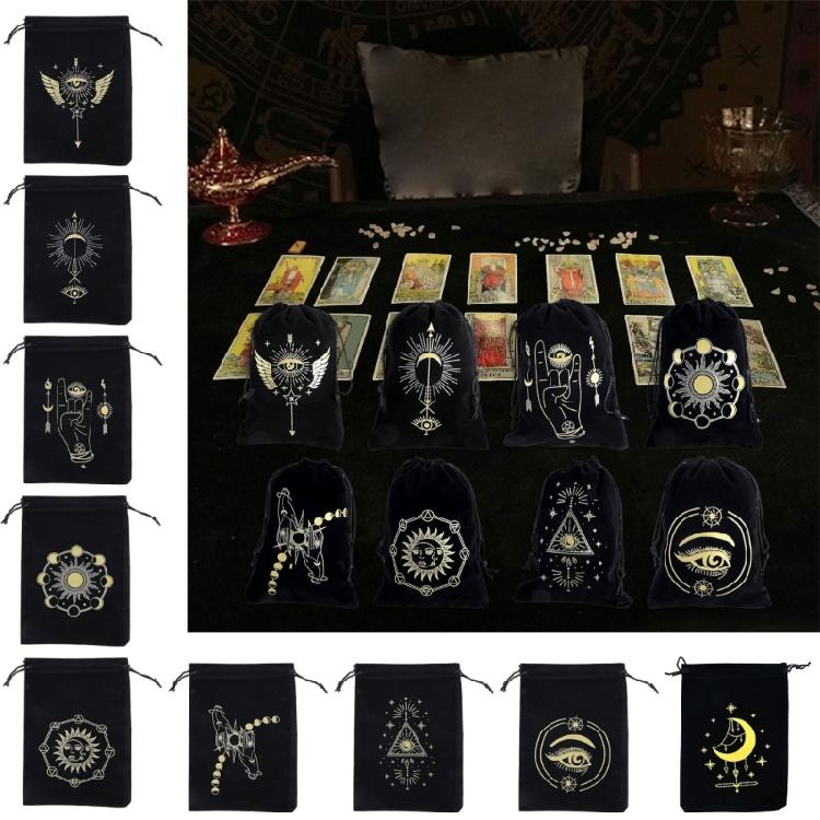 Storage Bag Board Game Cards Drawstring Package Witch Divination Crystal Packing Pouches Gift Bag Tarot Carrying Pouch
