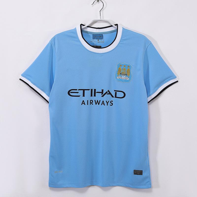 97-98 Manchester City retro drakt Nr. 17 Sun Jihai 16 Aguero 15 Harland 07-08 lang kortermet fotballtrøye