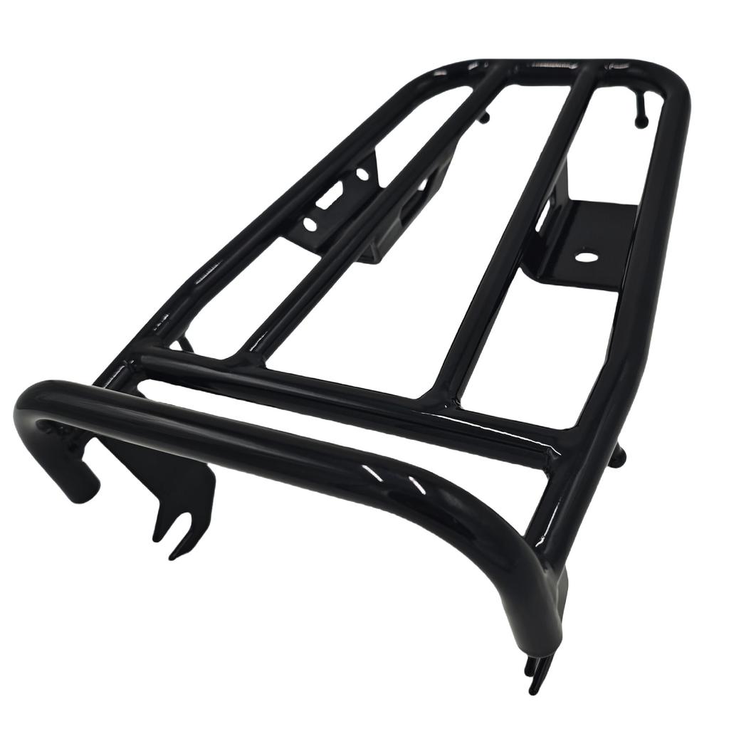 Yoothi Porte-bagages arrière Support de top-case pour Honda CT125 Hunter Cub (JA55/JA65) Acier Allié Noir Brillant