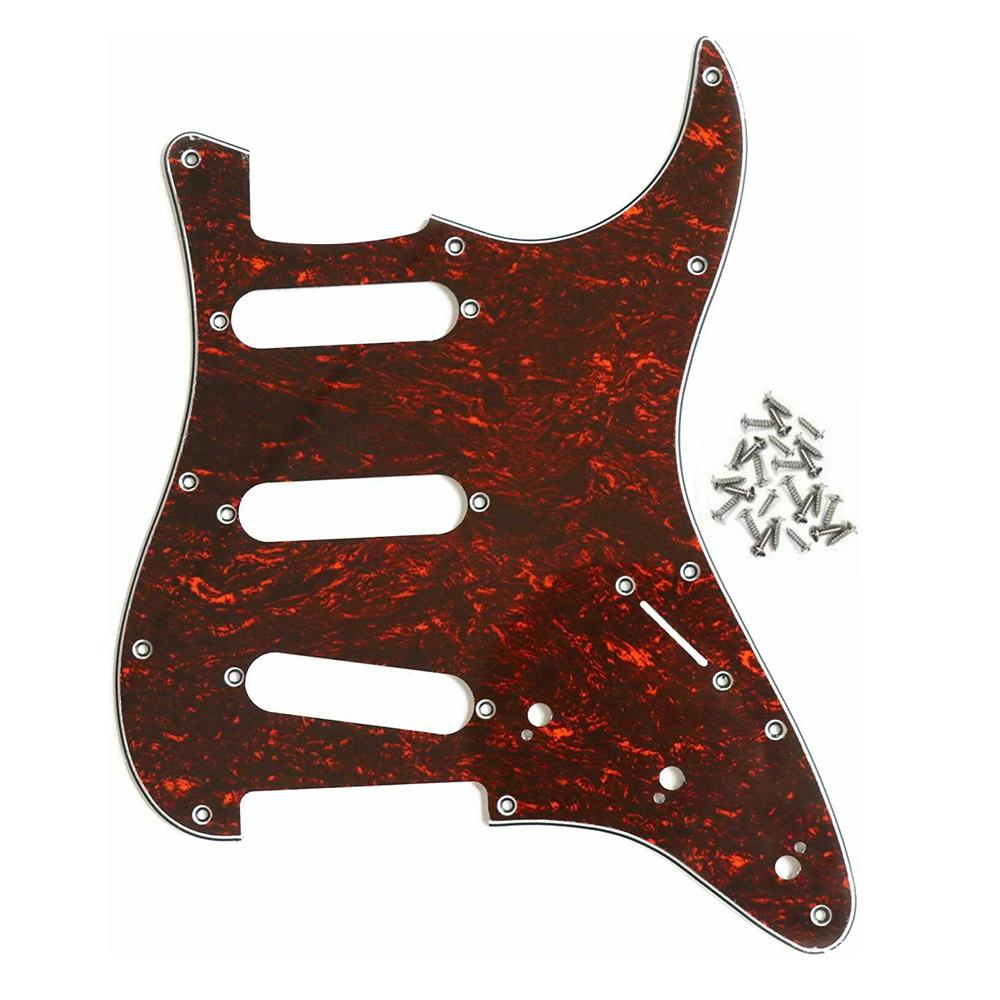 1pcs SSS Electric Guitar Pickguard 3 Ply 11 Holes with Screw  for FD ST Style Guitar Parts Replacement