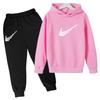 Kids Autumn Winter Hoodie Boy Girl 3-13Yrs Letter Print Clothing Casual Top+Trousers 2P Child Gift Brand Sports Coat Jogging Set