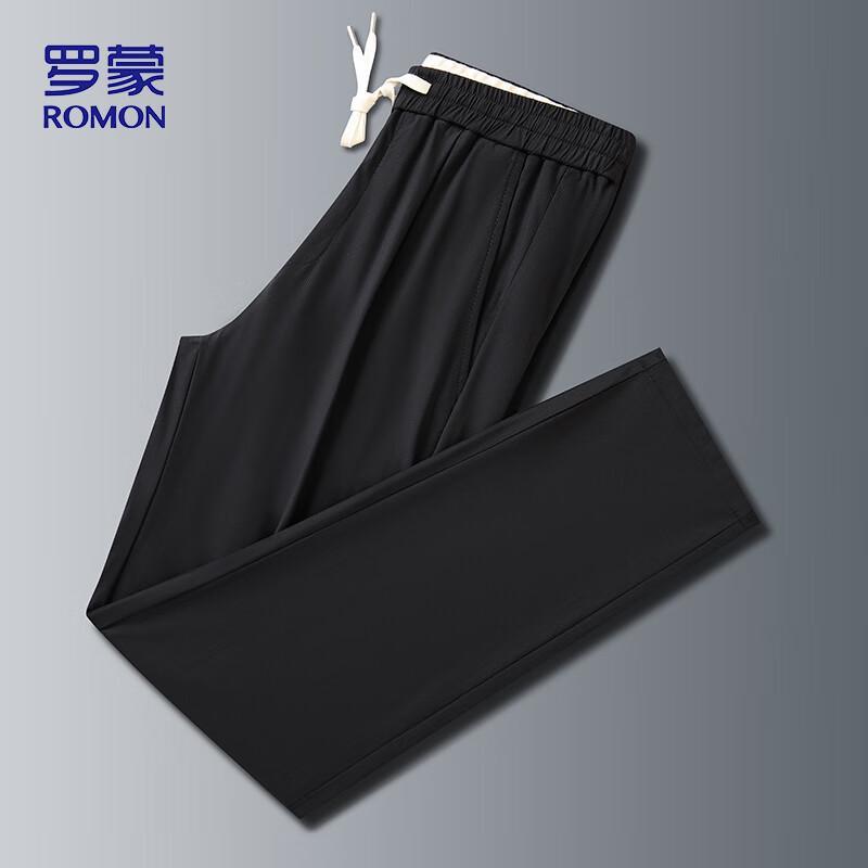 

ROMON Men s Ice Silk Business Casual Straight-Leg Pants LM06KZ L