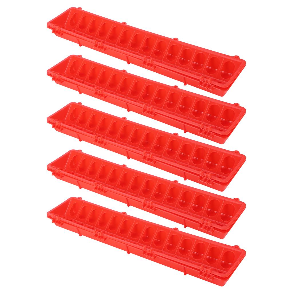 5Set Thicken Bird Feeder Outdoor Hanging Plastic Pigeons Feeding Device Cage Accessory Red