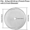 Ahvqevn 2-Pack French Press Replacement Filter Mesh Screen 34OZ, Perfect for 8-Cup French Press