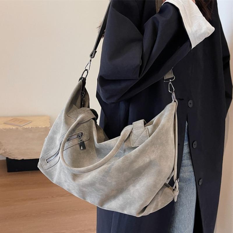 Retro Women's Leather Handbag Large Capacity Travel Crossbody Bag Vintage Shoulder Bag for Daily for Daily Commute Work Shopping and Weekend Outings