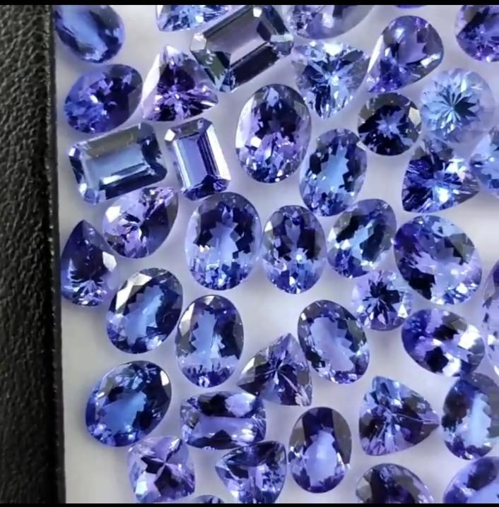 A+ Quality Natural Tanzanite Oval Cut Gemstone, Loose Tanzanite Stone, Calibrated Size Loose gemstone, Tanzanite Lot, Natural Gemstone Lot.