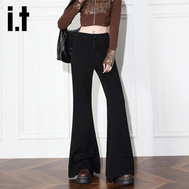 izzue it Women's High-Waist Flared Jeans