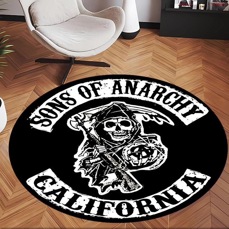 Sons Of Anarchy (5) Round Office Rug Decorative Floor Rug for Office Bedroom Living Room and Home Space