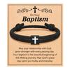 Easter Basket Stuffers for Teens Men Women Inspirational Religious Bible Verse Joshua 1:9 Cross Bracelet