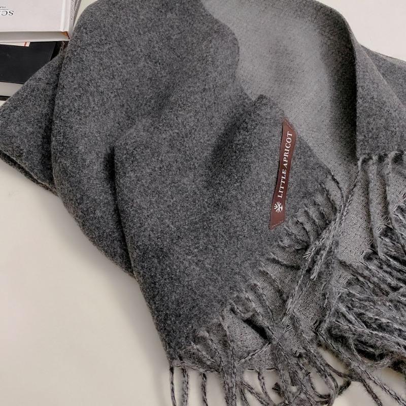 Double-sided Good Quality Solid Color Scarf Women's Winter Versatile Simple Long Shawl Earth Color Scarf