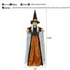 Fioletowy, aktywowany dźwiękiem, świecący, krzyczący wisiorek wiedźmy na Halloween, dekor do nawiedzonego domu