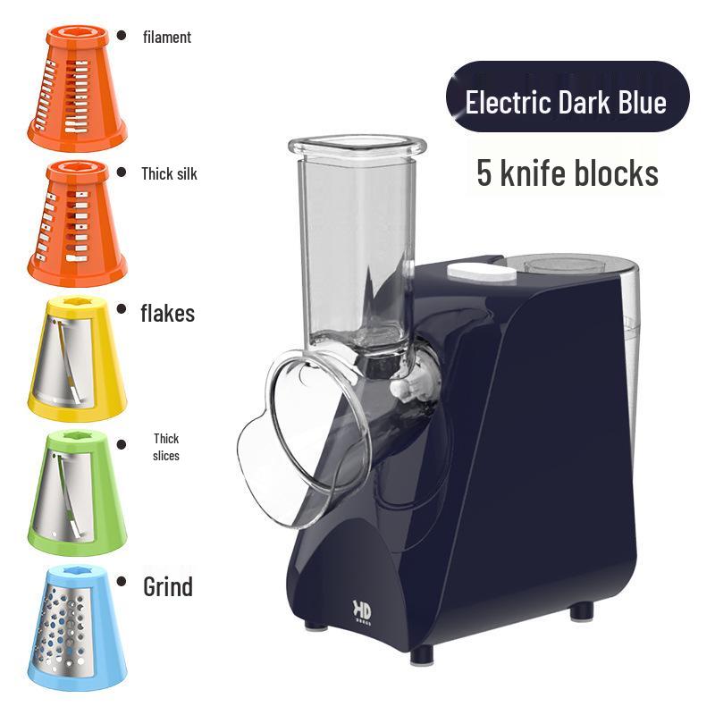 Multifunctional Electric Vegetable Cutter: Slicer, Shredder, Peeler, Grater for Kitchen Use