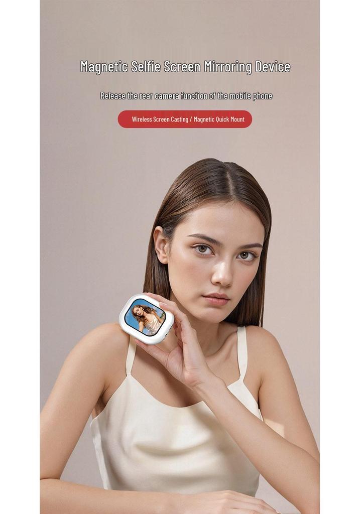 Magnetic Rear Display: Mobile Screen Mirroring & Split Assistant