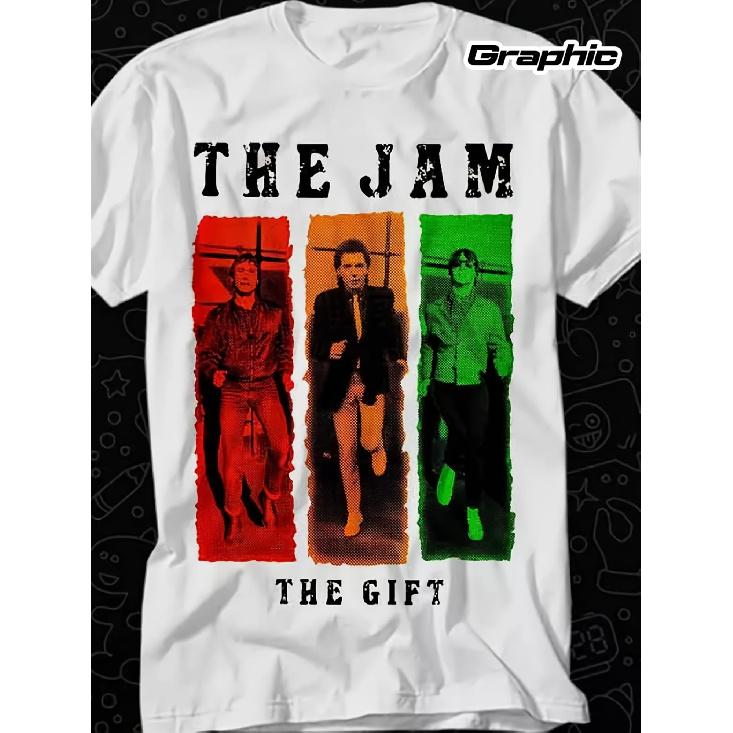 Cheap Printed T Shirts Men Men The Jam Punk Rock Band Graphic T-Shirt Vintage Distressed The Gift Album Art Print Loose Fit Tee with Paul Weller