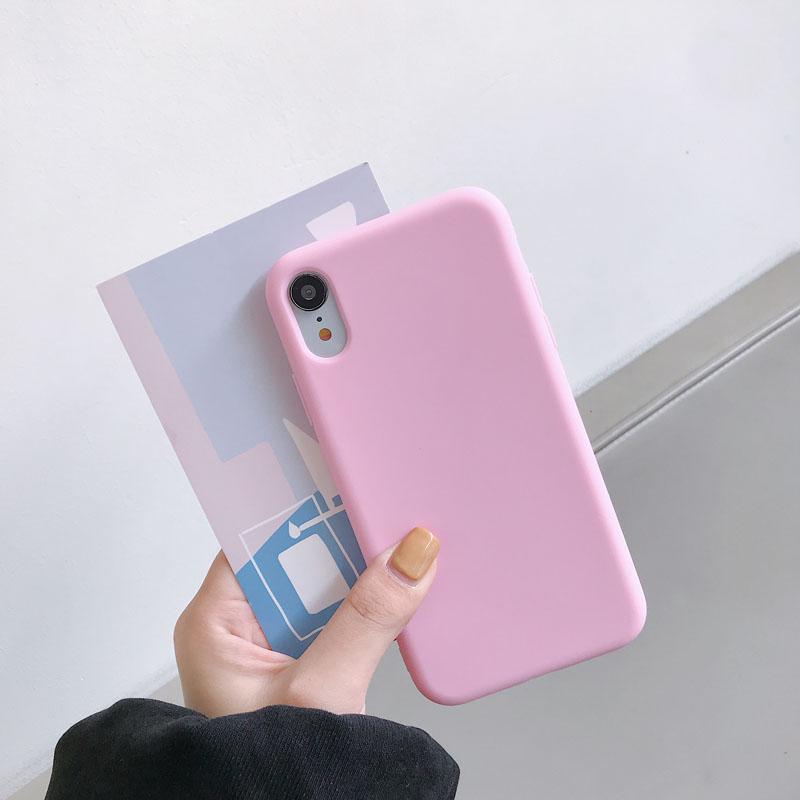 Flüssigsilikon-Handyhülle für iPhone XR X XS Max Luxuriöses Weiches Bonbonfarbenes Cover für iPhone XR XS X Max Hülle