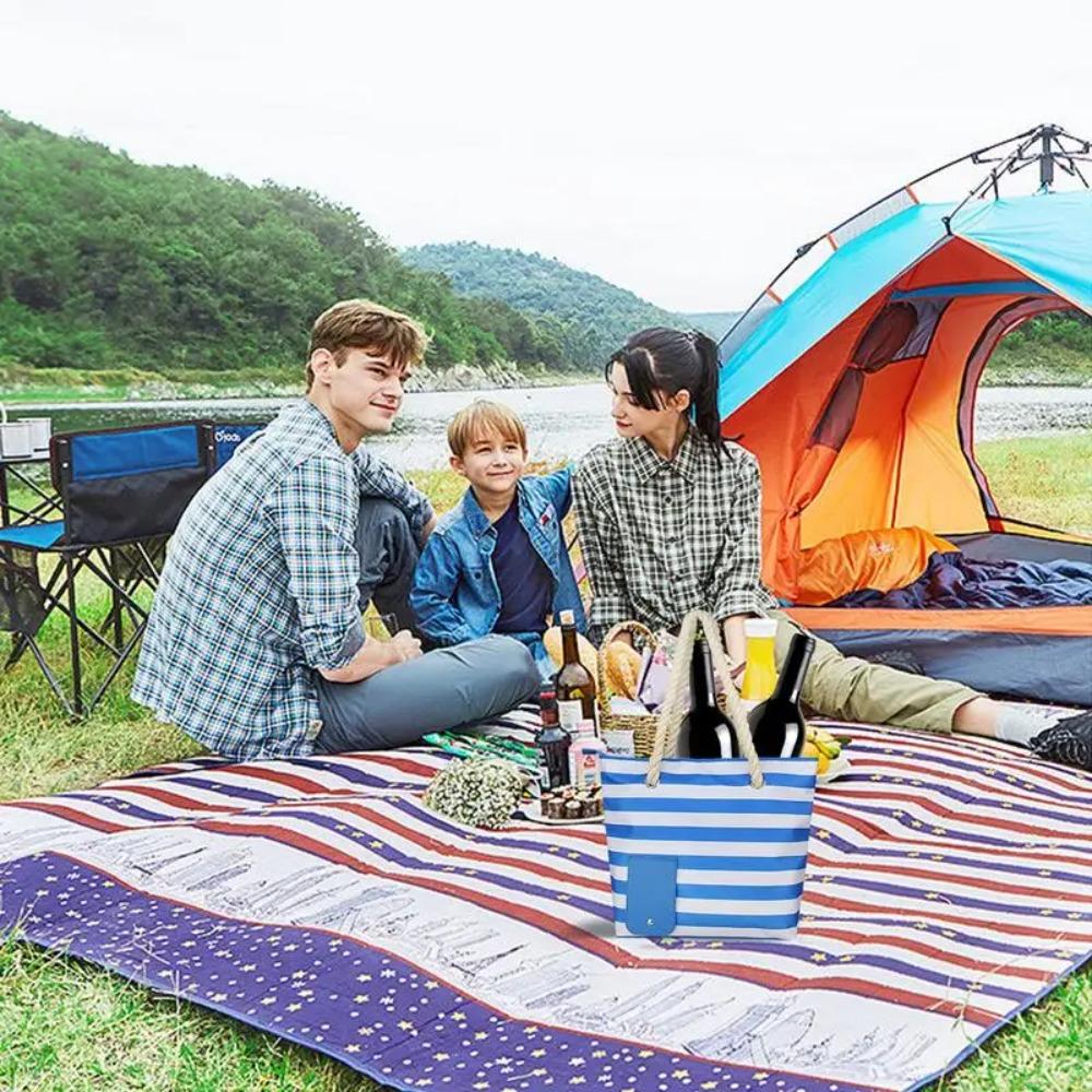 Large Capacity Wine Dispenser Tote Bag Canvas Beach Wine Bag Thermal Insulation Wine Bag  Gift